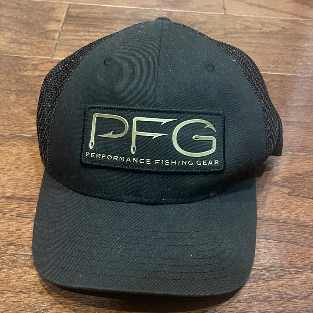 Columbia PFG Black Mesh Flexfit Snap Back Fish Cap L/XL Unisex